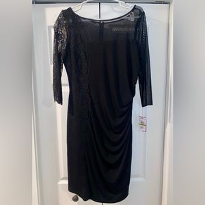 Vince Camuto Cocktail Dress - Sheer and Lace sleeves and chest - size 14